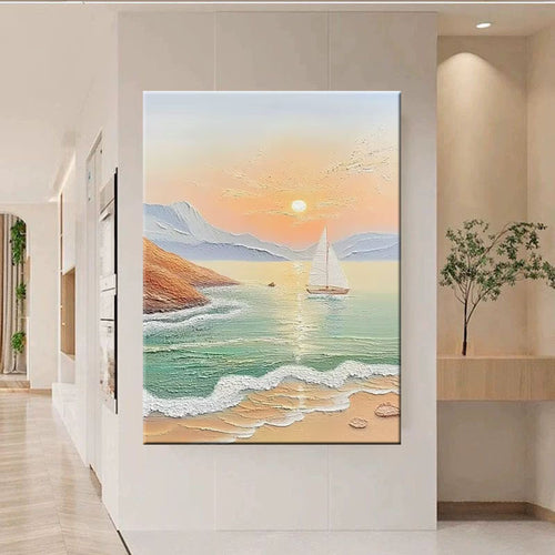 Scenic Coastal Landscape Canvas Art