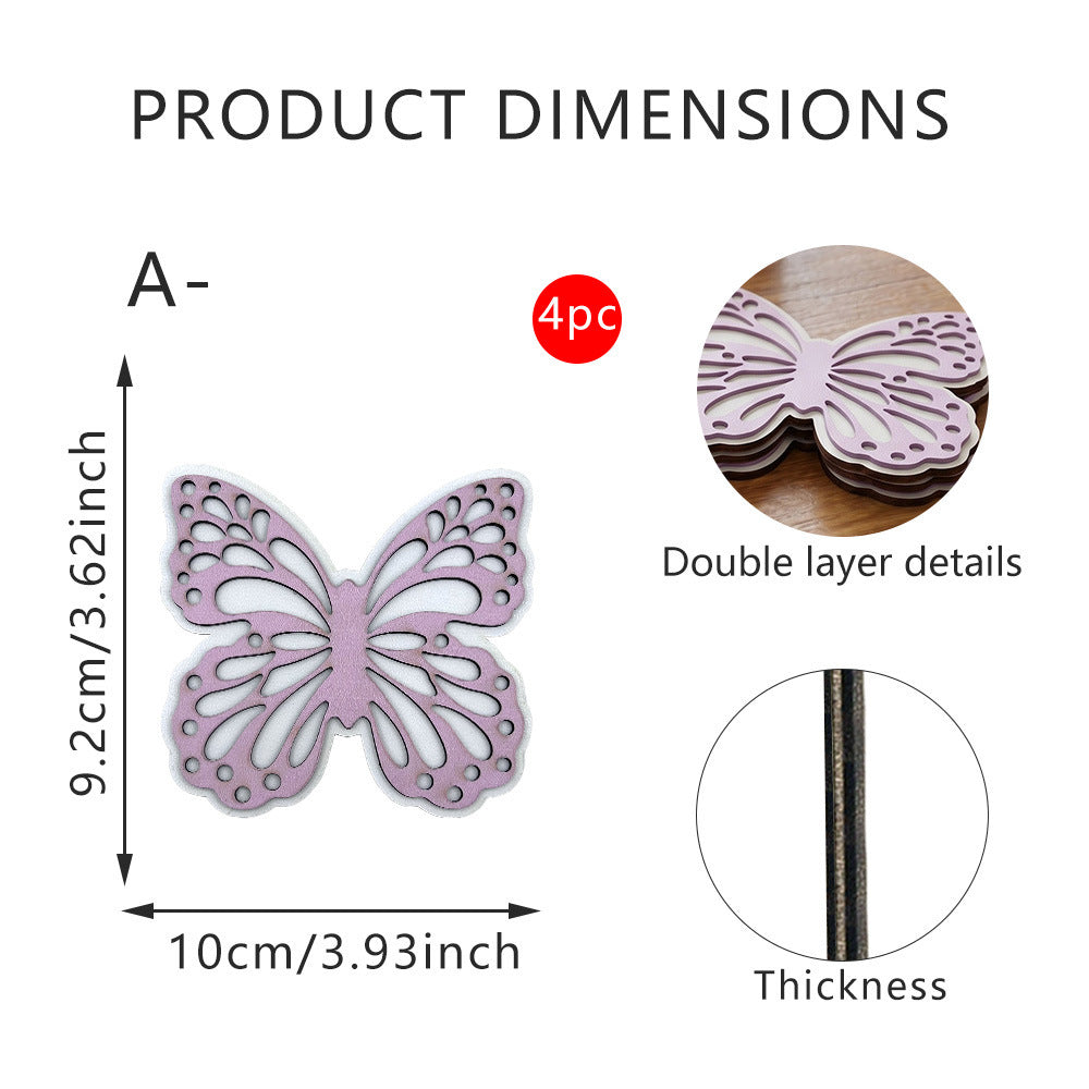 Decorative Butterfly Wooden Figure Bowlift