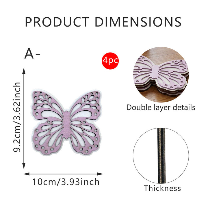 Decorative Butterfly Wooden Figure Bowlift