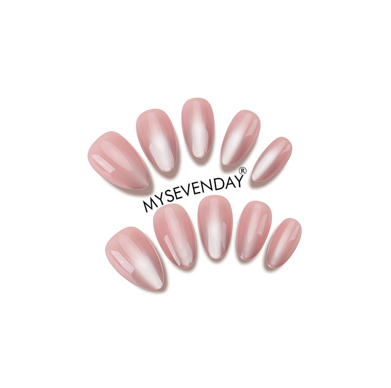 Elegant Long Almond-Shaped Press-On Nails Bowlift