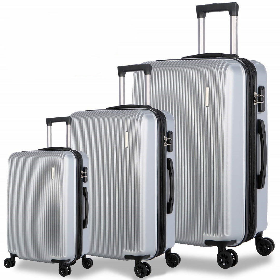 Unisex Three-Piece Expandable Hard Shell Luggage Set Bowlift