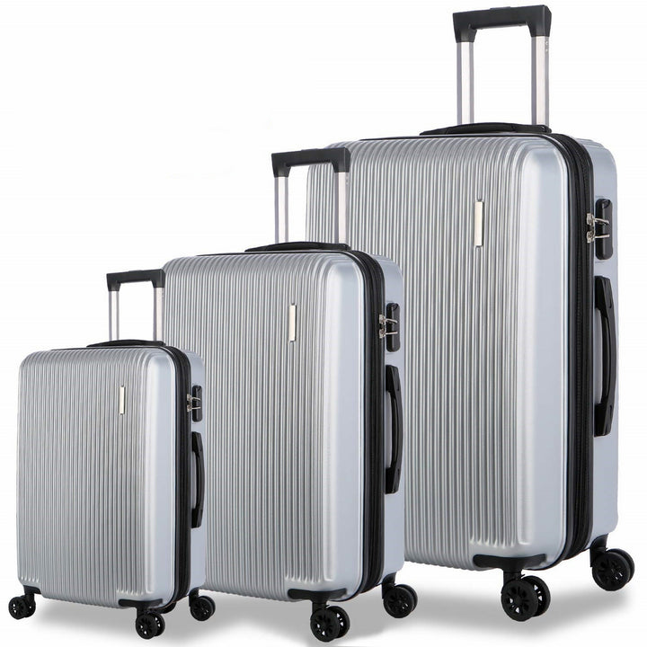 Unisex Three-Piece Expandable Hard Shell Luggage Set Bowlift
