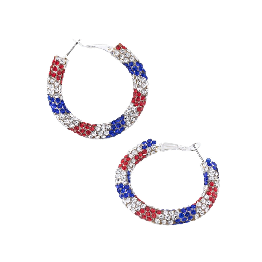 Women nan statement hoops with sparkling crystal trim and secure closure Bowlift