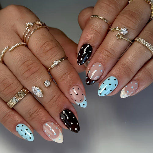 Decorative Press-On Nail Set Bowlift