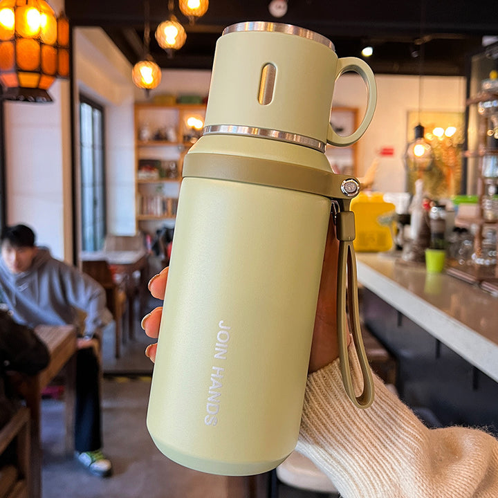 Women's Insulating Water Bottle with Practical Carrying Handle Bowlift