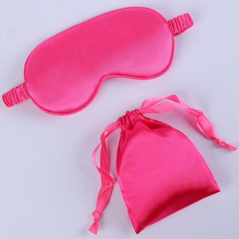 Women's nano silk sleep mask with padded eye area, adjustable elastic band, and storage pouch Bowlift