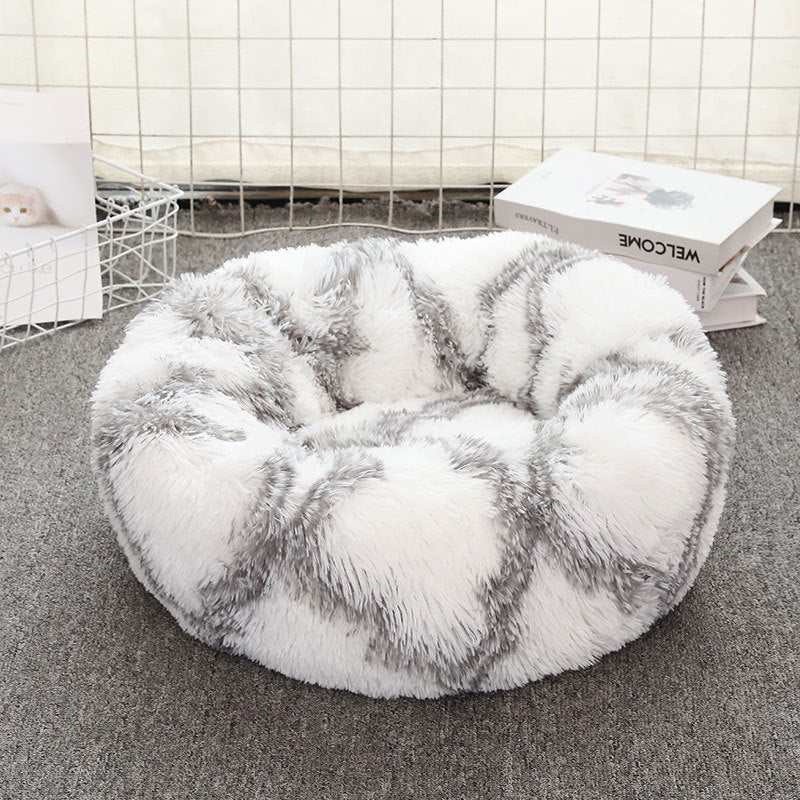 Women Round Plush Pet Bed Bowlift