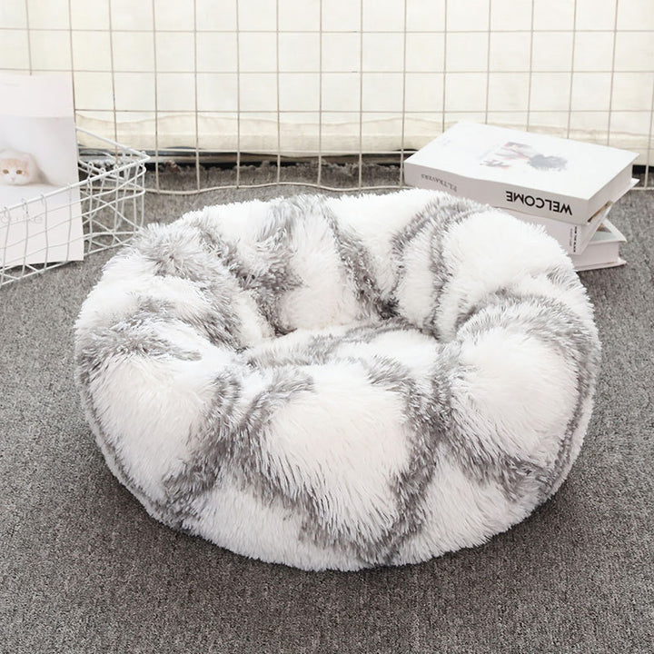 Women Round Plush Pet Bed Bowlift