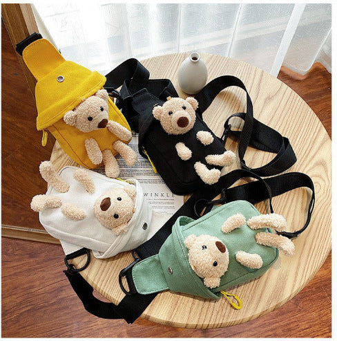 Cute Animal-Themed Plush Sling Bag Bowlift