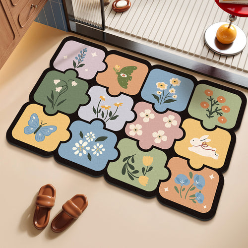 Floral Patterned Anti-Fatigue Mat