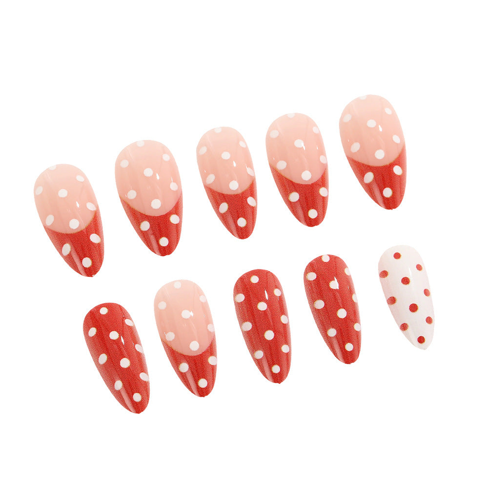 Artificial nails with dots Bowlift