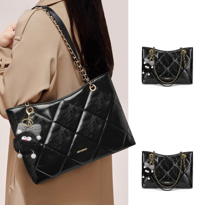 Quilted Patent Leather Tote Bag Bowlift