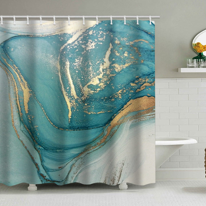 Artistic Marble Print Shower Curtain Bowlift