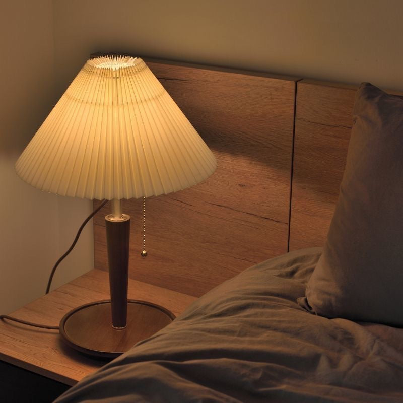 Stylish Pleated Shade Table Lamp