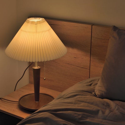 Stylish Pleated Shade Table Lamp