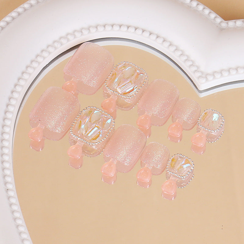 Sparkling Gel Toe Nail Art Bowlift