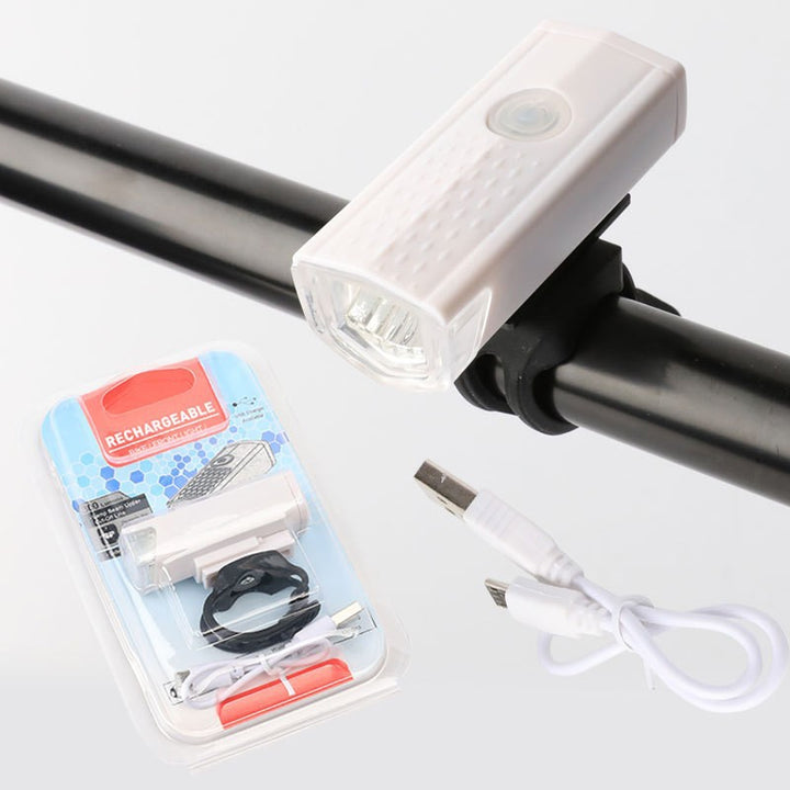 USB Rechargeable LED Bicycle Front and Rear Light Set with Quick Release Mounts Bowlift