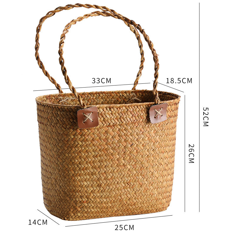 Women Durable Straw Bag Bowlift