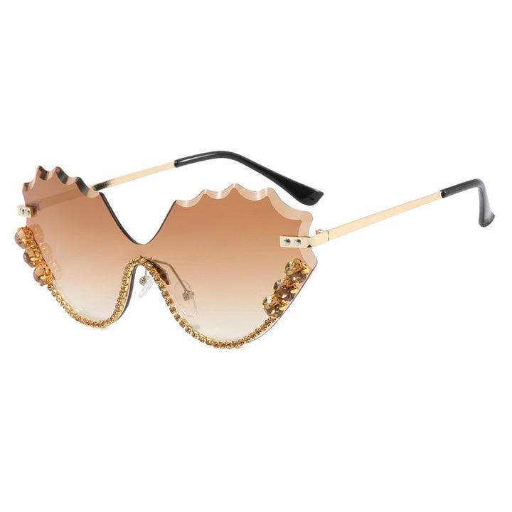 Women's extravagant sunglasses with sparkling accent and unique design Bowlift
