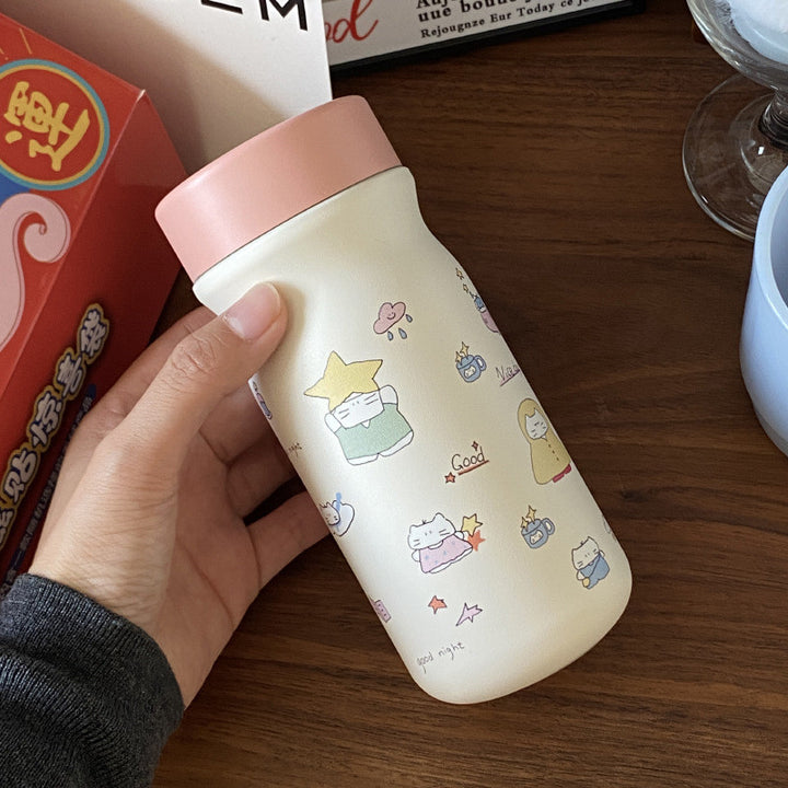 Ladies Insulated Water Bottle with Cute Dog Motif Bowlift
