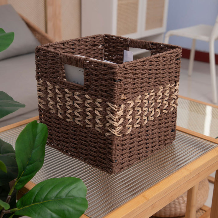 Decorative Woven Storage Cube Bowlift