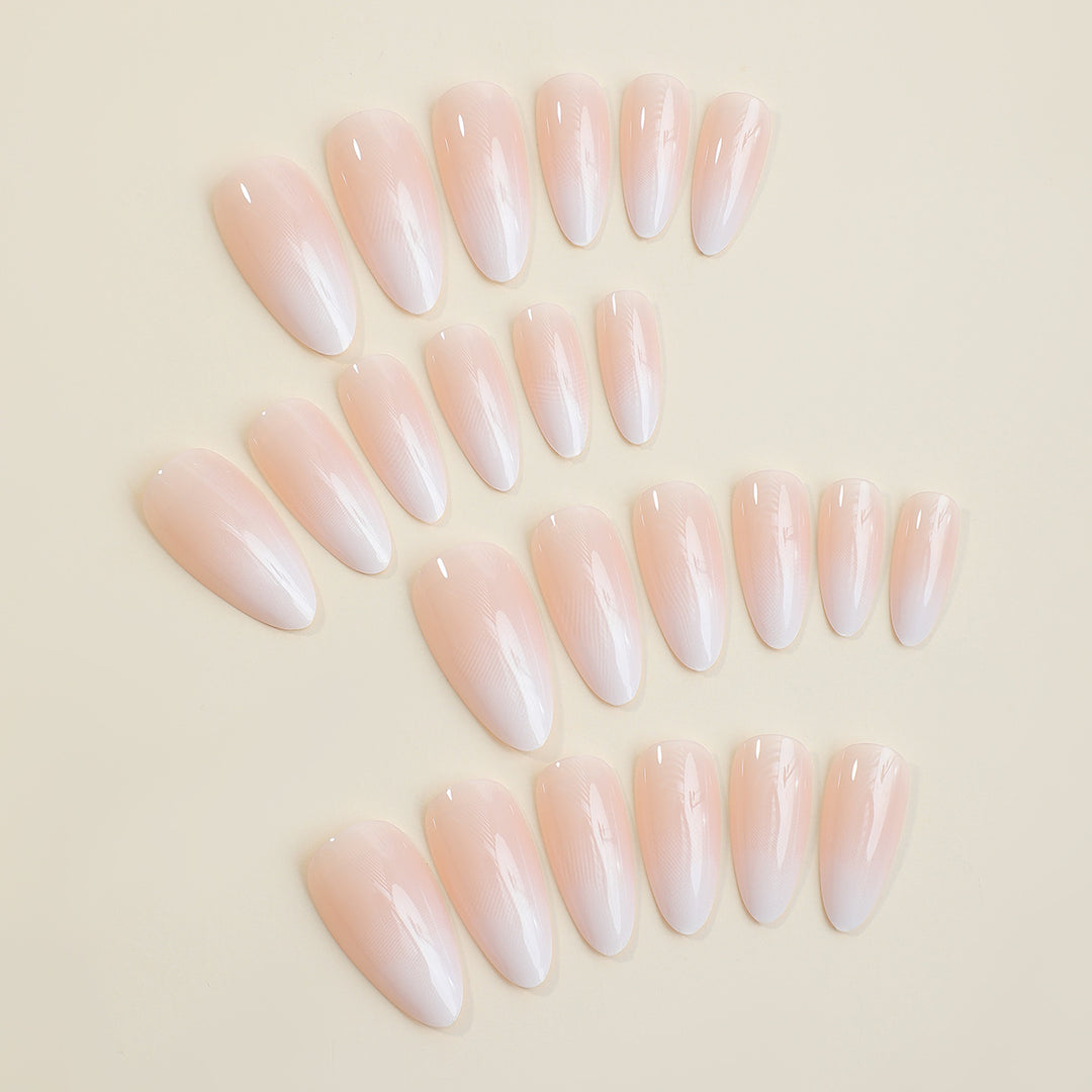 Premium Natural Finish Press-On Nails Bowlift