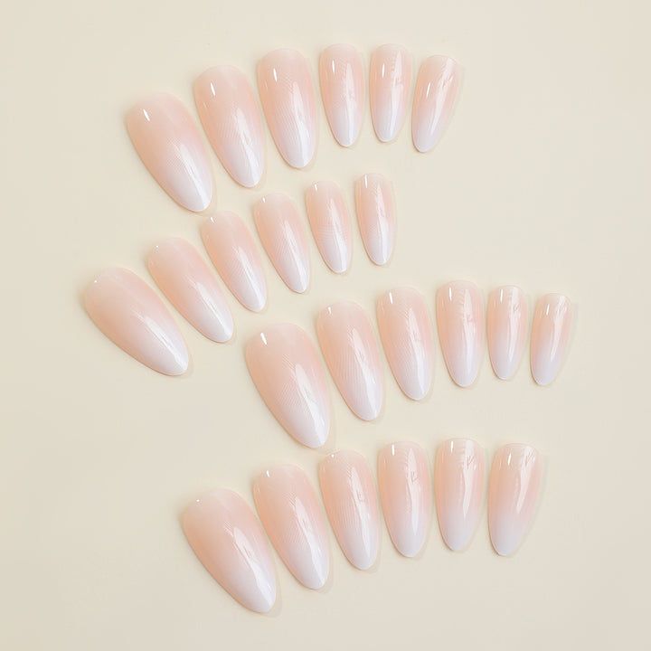 Premium Natural Finish Press-On Nails Bowlift