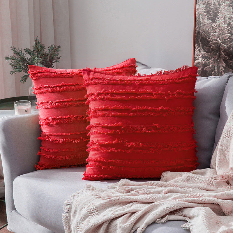 Fringe Texture Square Cushion