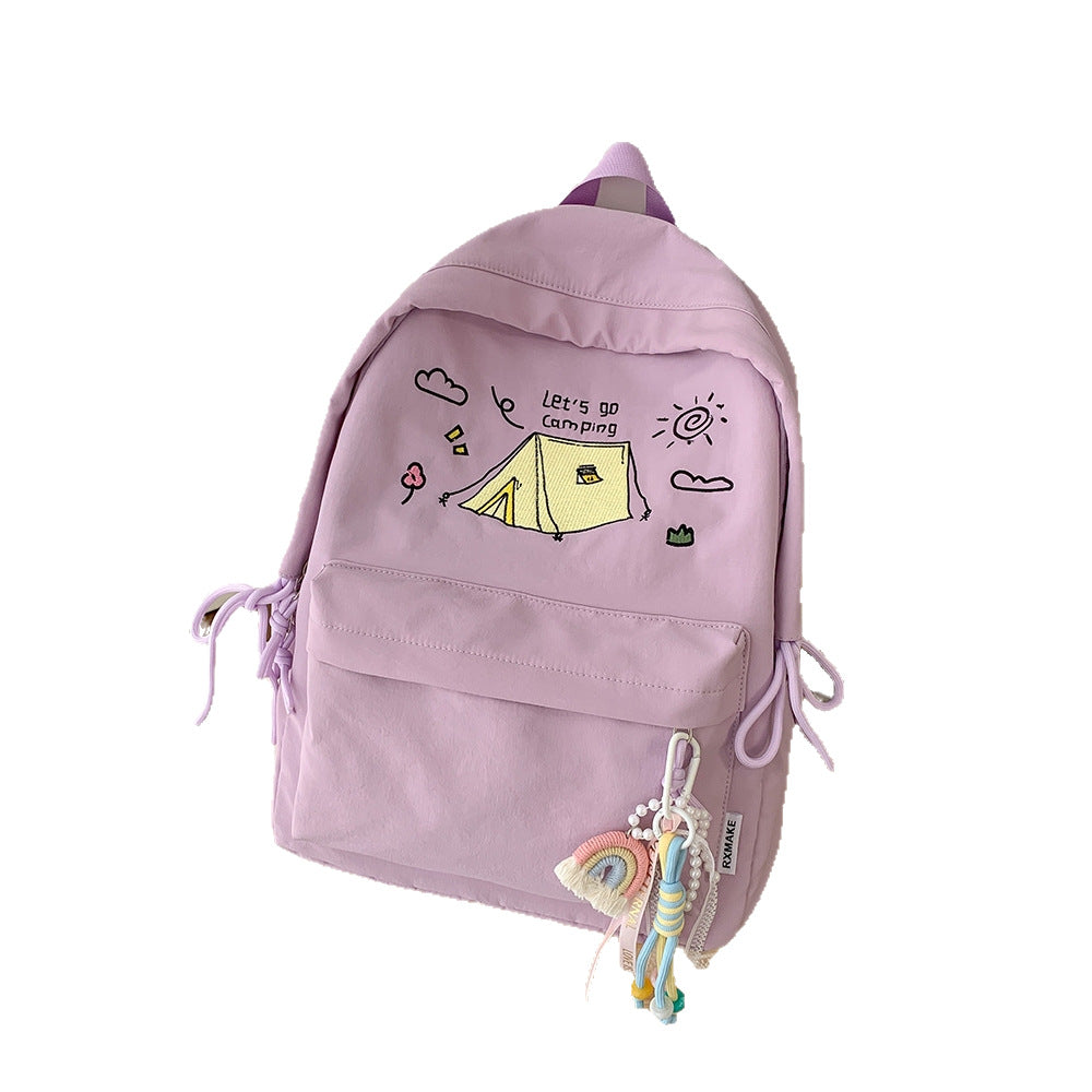 Camping-Themed Casual Backpack Bowlift