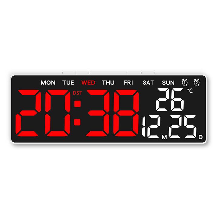 Digital weather alarm clock with large LED display and temperature display Bowlift