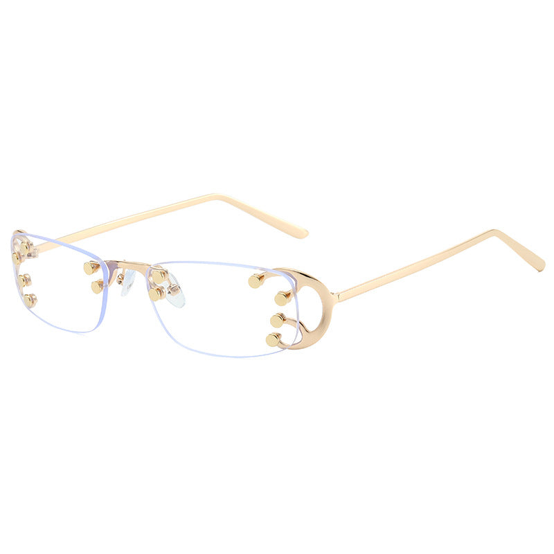 Women’s fashionable rectangular sunglasses with striking gold details Bowlift