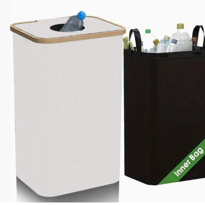 Multifunctional laundry storage box with bamboo lid Bowlift