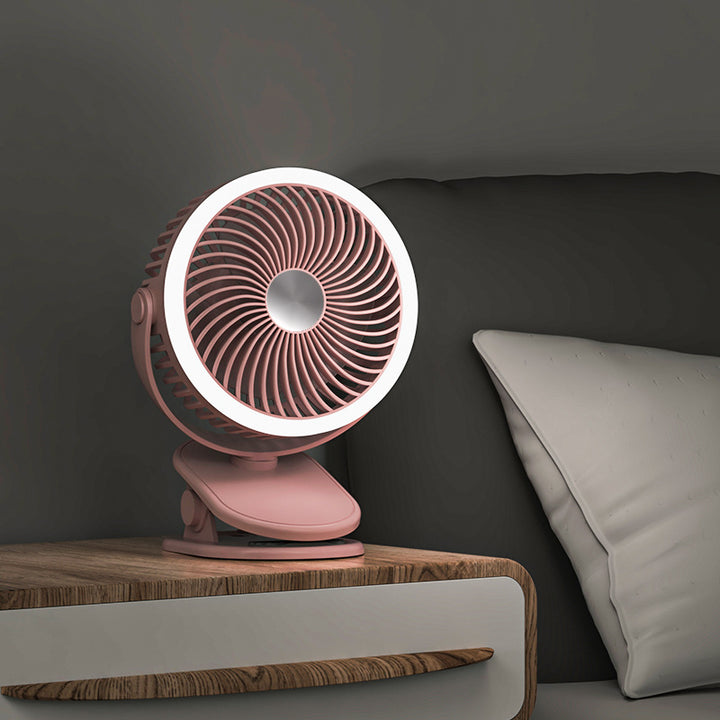 Ladies table fan with integrated LED lighting Bowlift