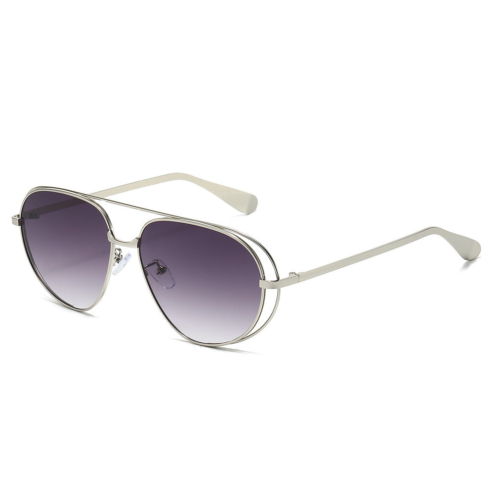 Stylish Aviator Sunglasses with Blue Lenses Bowlift