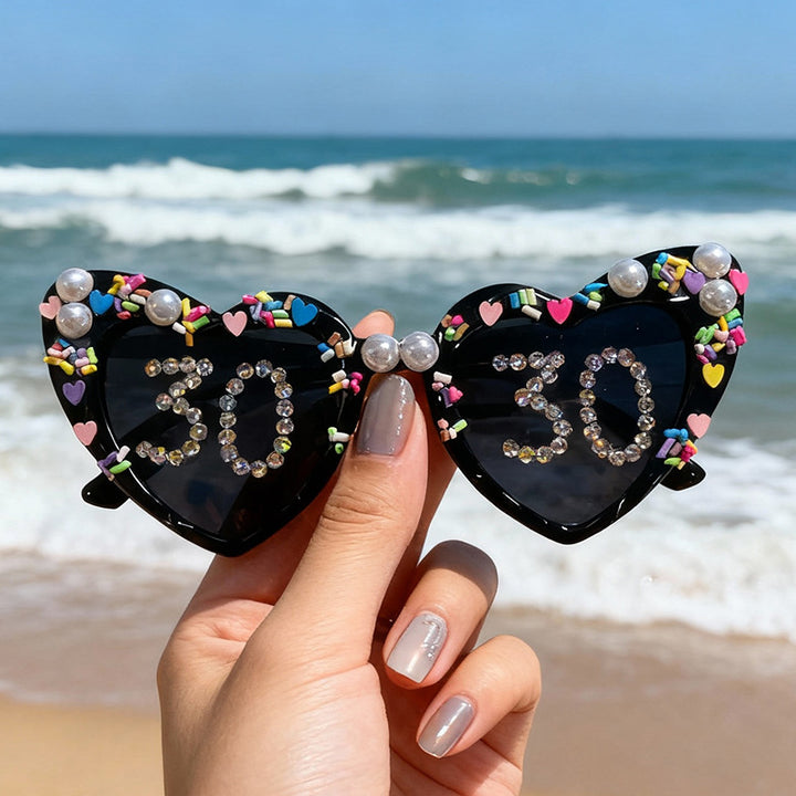 Fun Heart-Shaped Celebration Sunglasses Bowlift