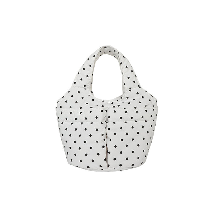 Quilted Polka Dot Utility Tote