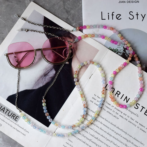 Colorful Textured Beaded Eyewear Chain Bowlift