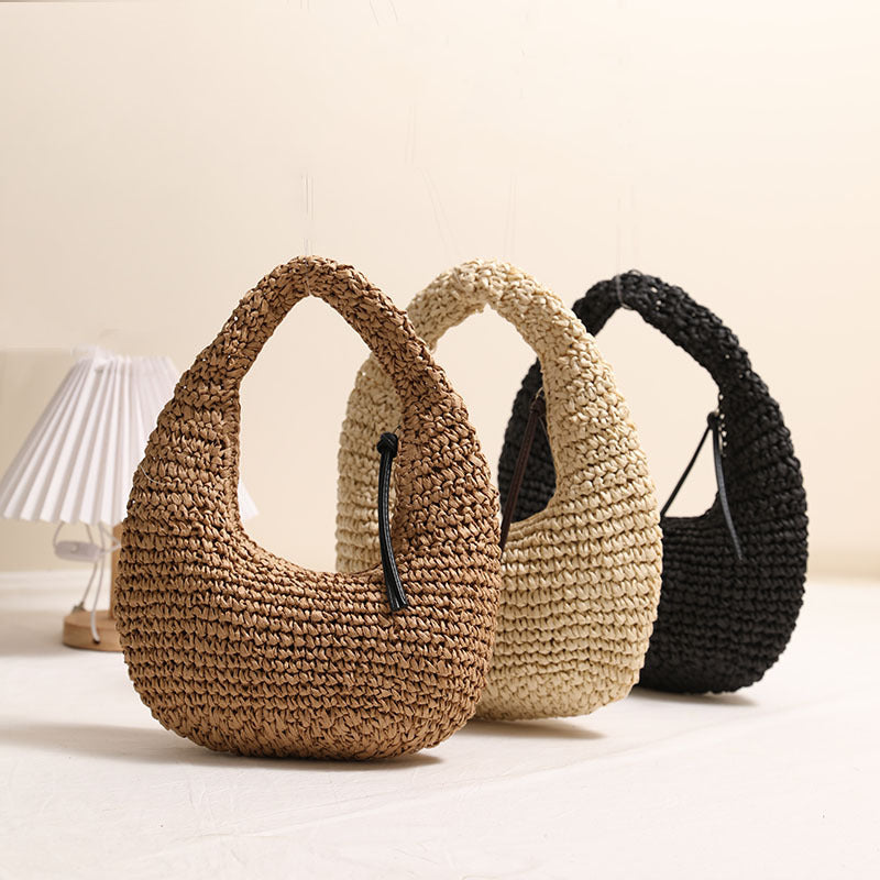 Handmade Basket Bag in Modern Hobo Style Bowlift