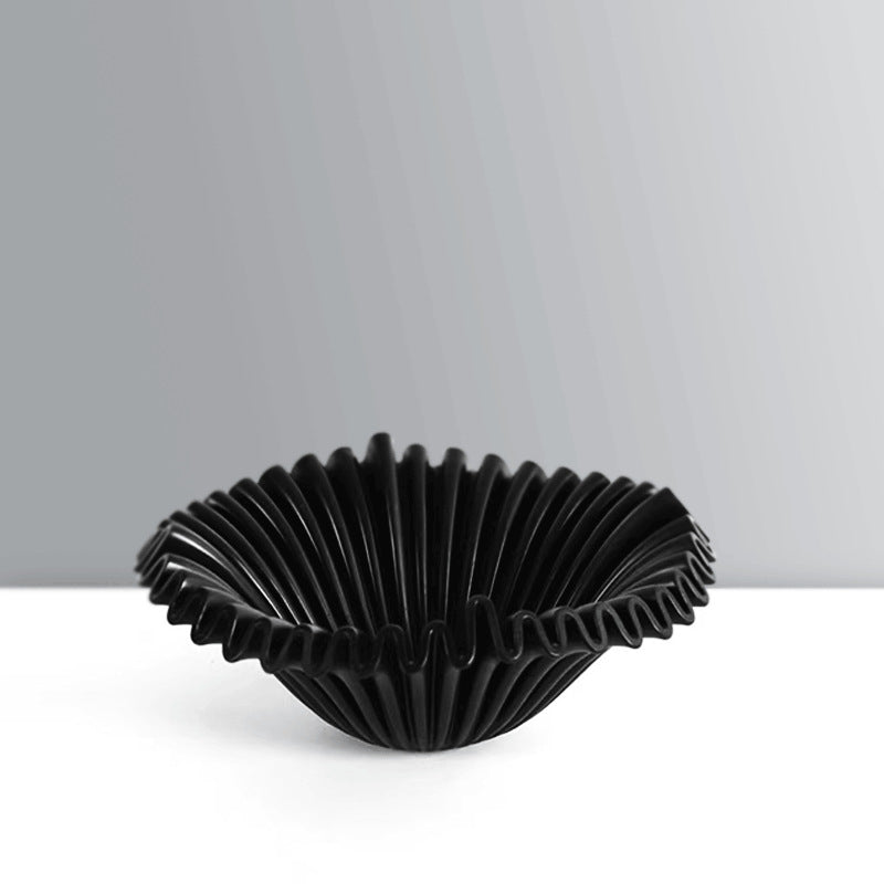 Decorative Rippled Serving Bowl