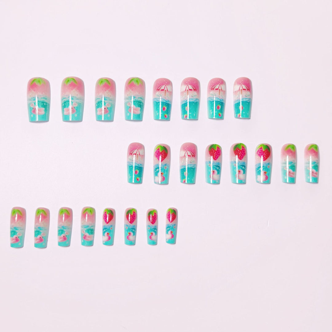 Artistic Summer-Themed Nail Art Bowlift