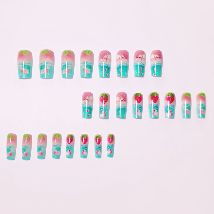 Artistic Summer-Themed Nail Art Bowlift