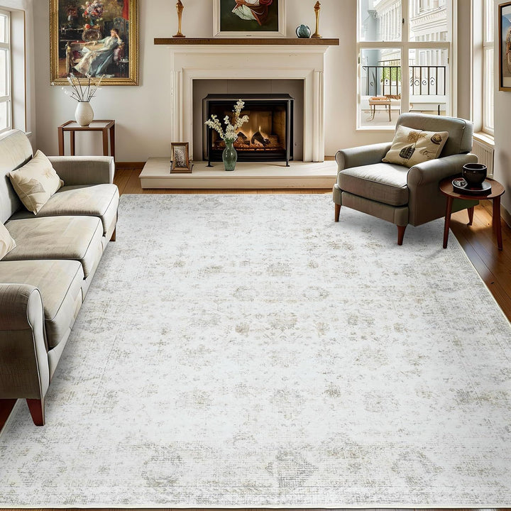 Vintage-inspired geometric rug