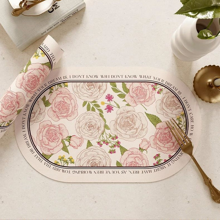 Floral-Themed Decorative Placemats Bowlift
