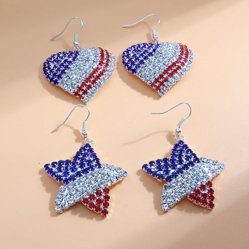Ladies' sparkling star earrings with crystal accents and hook closure Bowlift