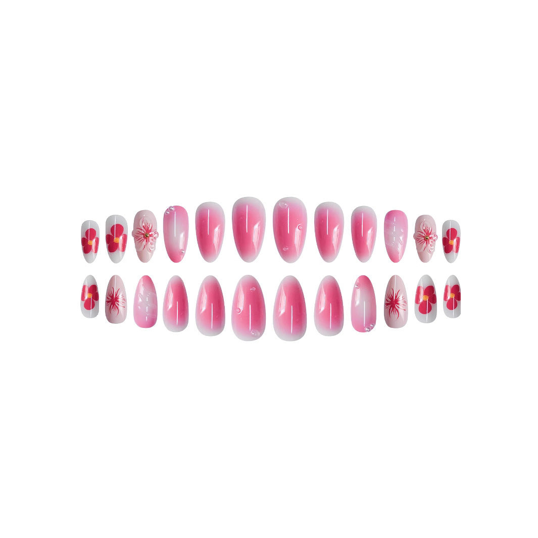 Floral Accented Nail Art Bowlift