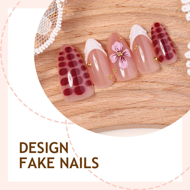 Nail art set with decorative floral and glamorous design Bowlift