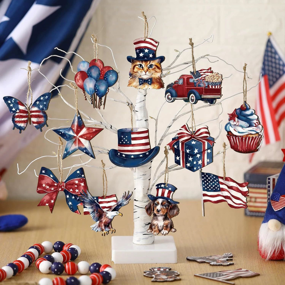 Unisex nan patriotic party hanging decoration and sticker set for celebrations Bowlift