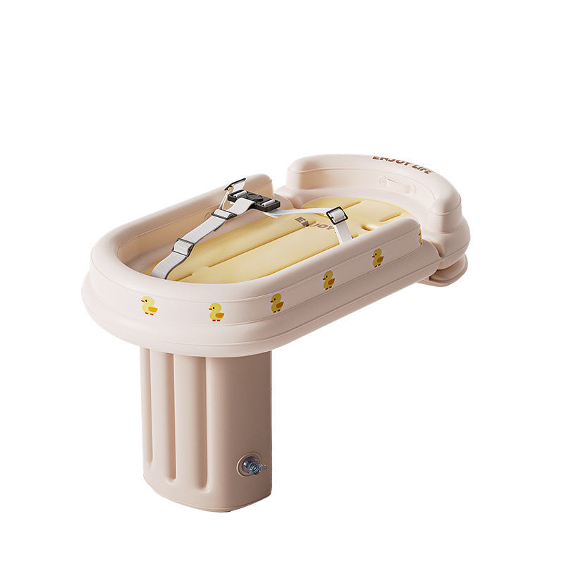 Women Inflatable Baby Bathtub with Safety Belts Bowlift