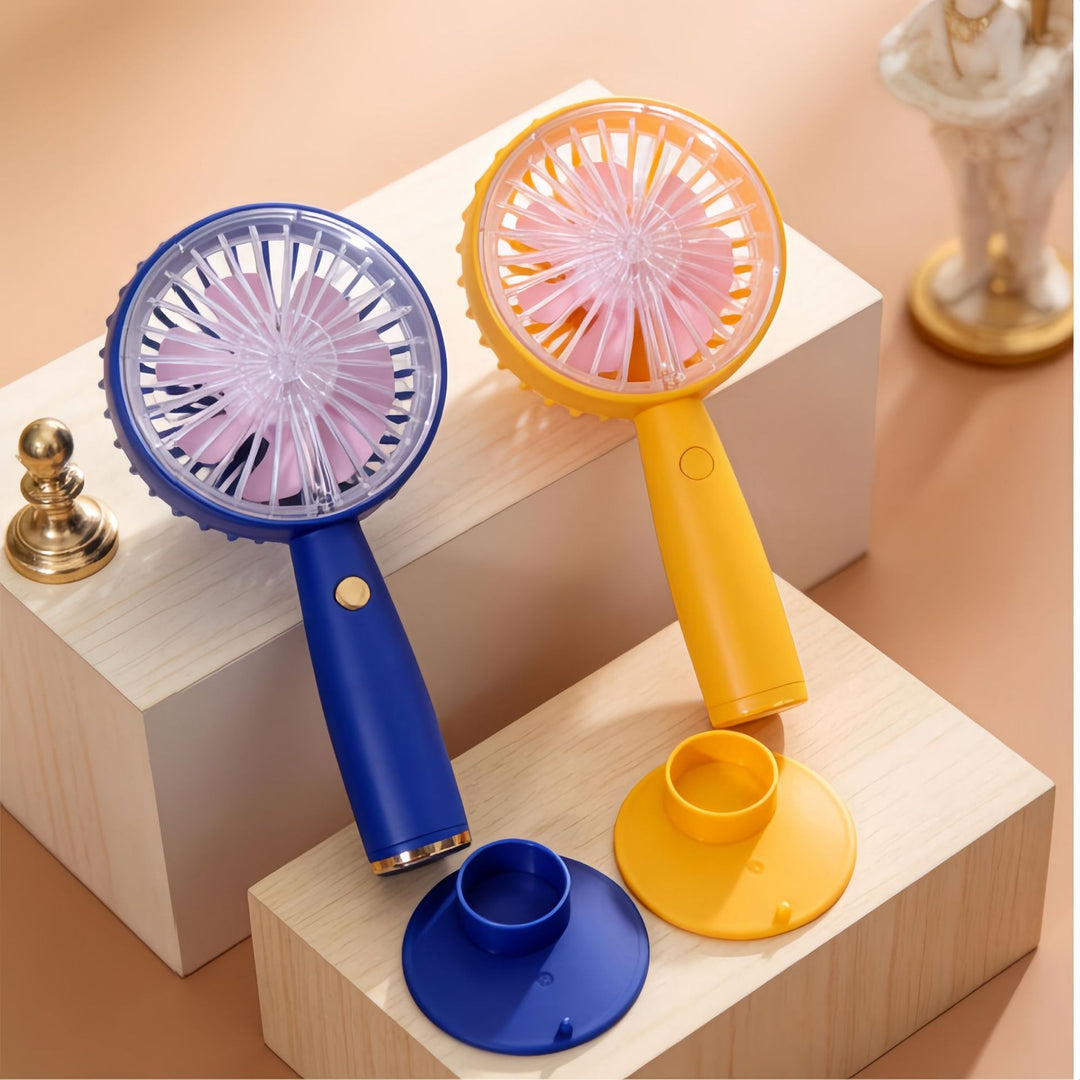 Women's portable handheld fan with USB connection and innovative design Bowlift
