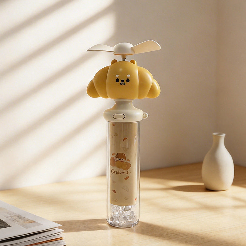 Ladies creative portable mini fan with cat motif Bowlift